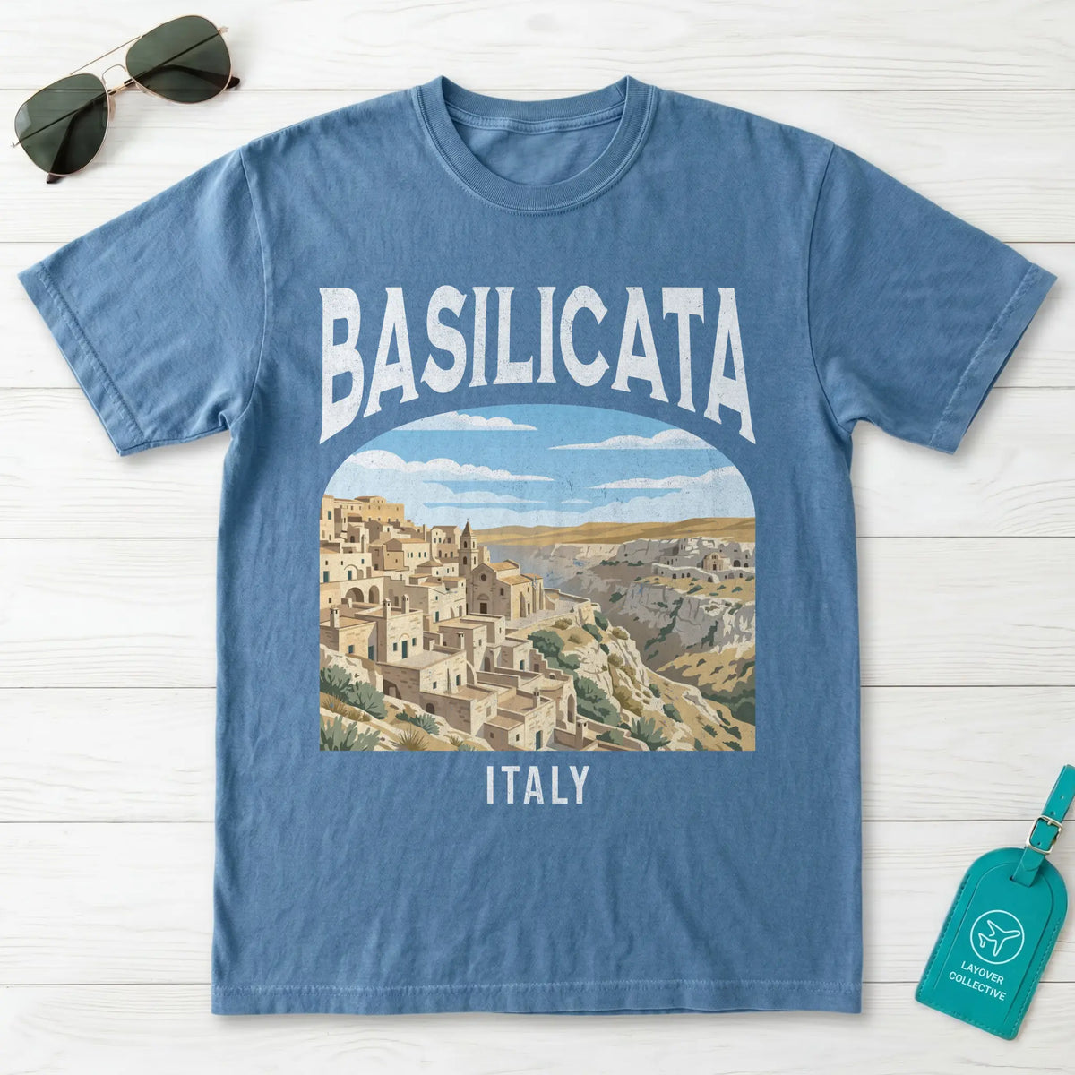 Basilicata Italy Vintage Travel Poster T-Shirt