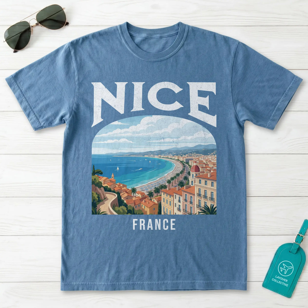 Nice France Vintage Travel Poster T-Shirt