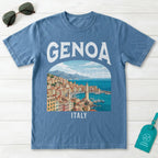 Genoa Italy Vintage Travel Poster T-Shirt