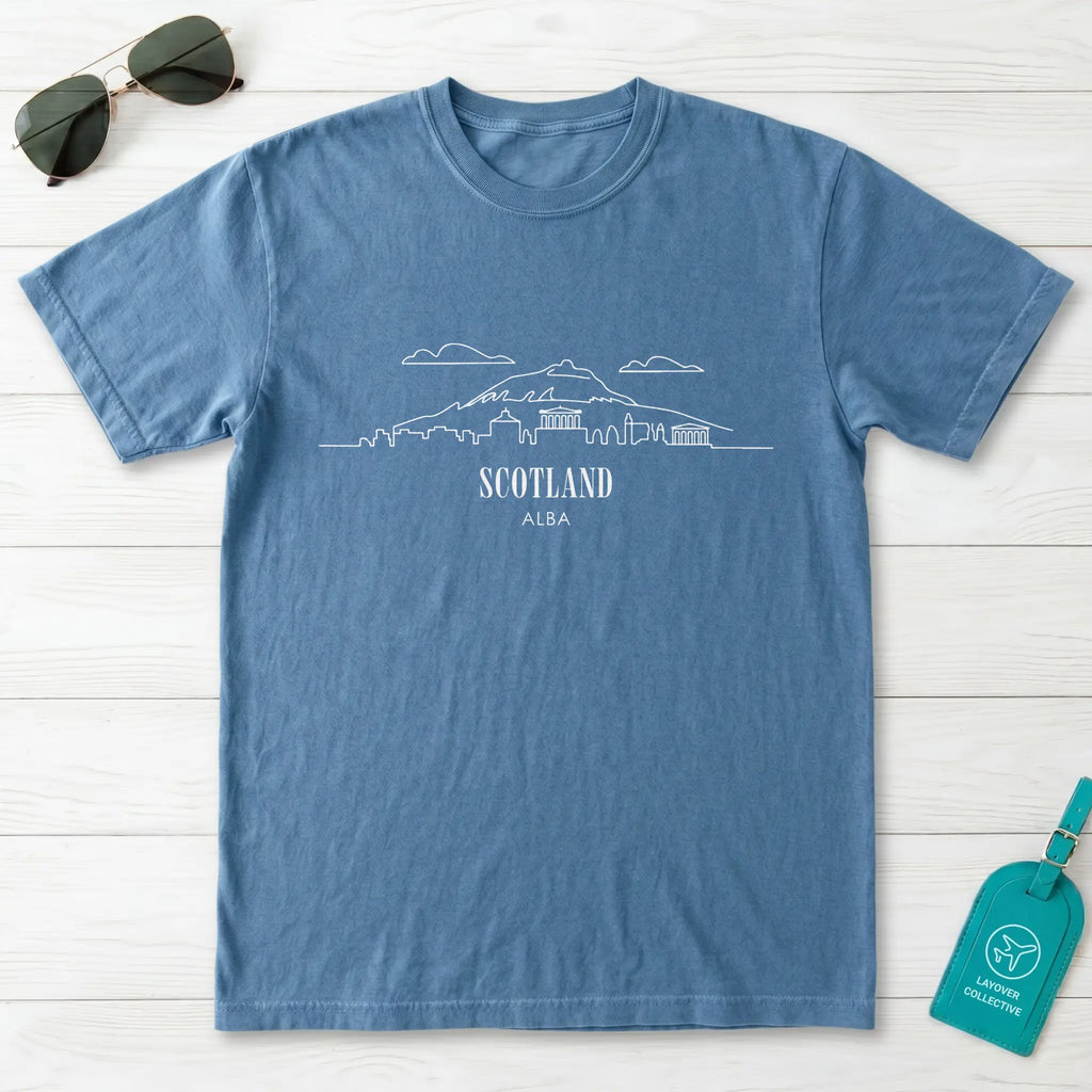 Scotland Alba Skyline Minimalist T-Shirt