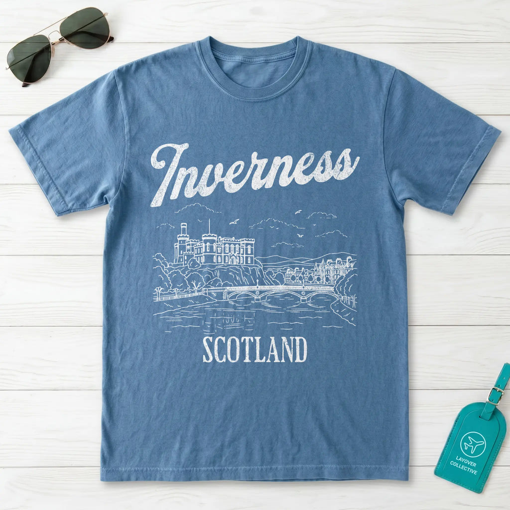 Inverness Scotland Line Art T-Shirt