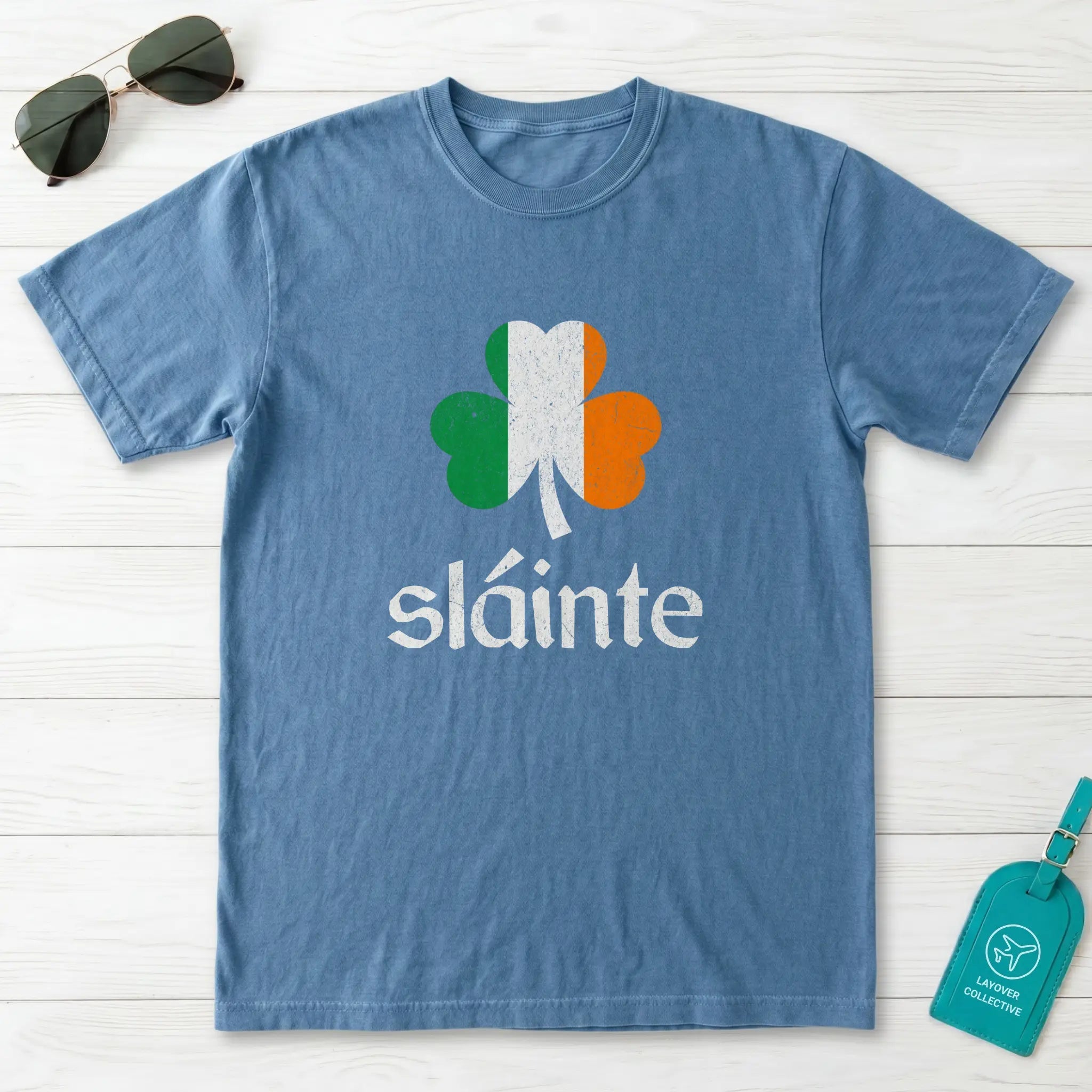 Sláinte Shamrock Flag T-Shirt