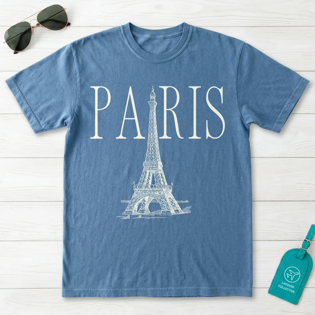 Paris Eiffel Tower Sketch T-Shirt