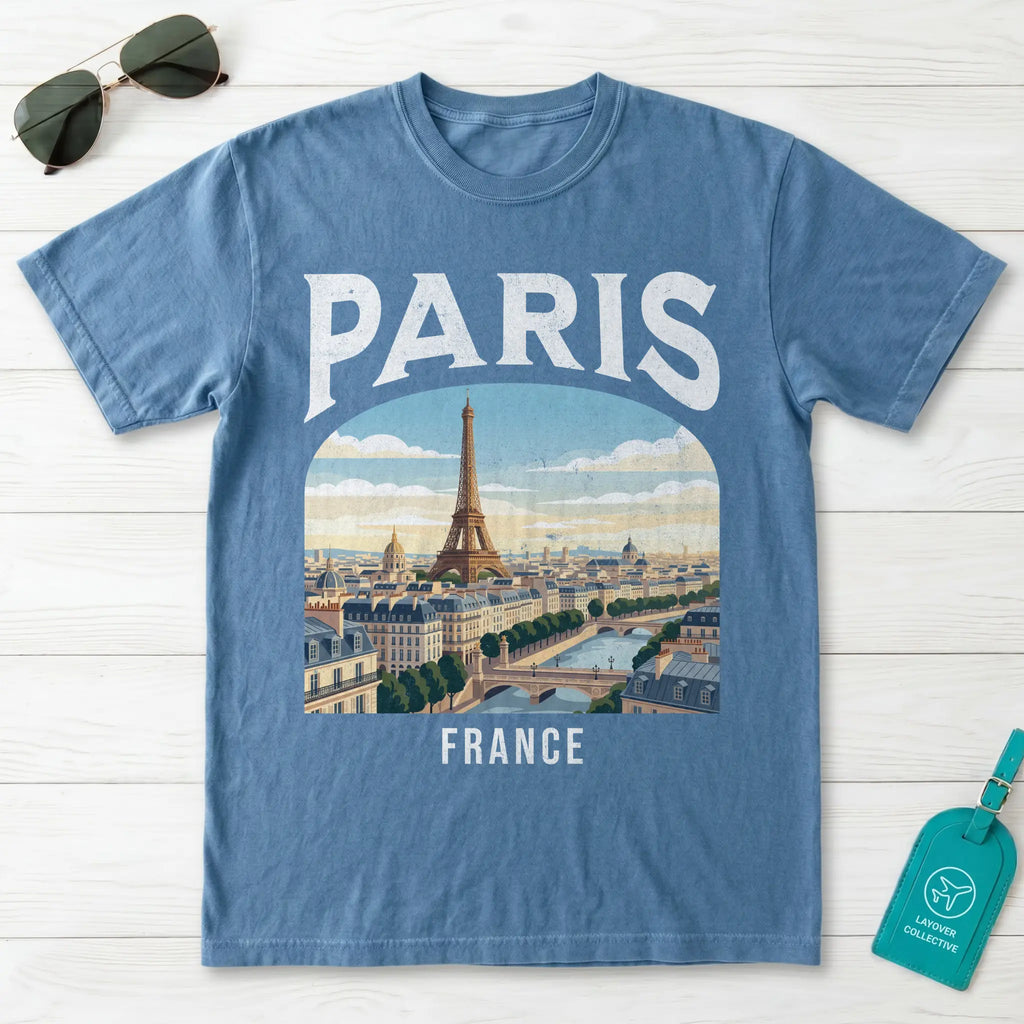 Paris France Vintage Travel Poster T-Shirt