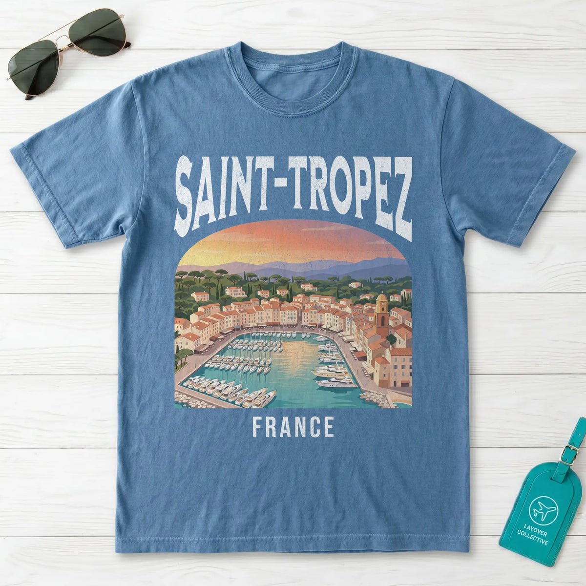 Saint Tropez France Vintage Travel Poster T-Shirt