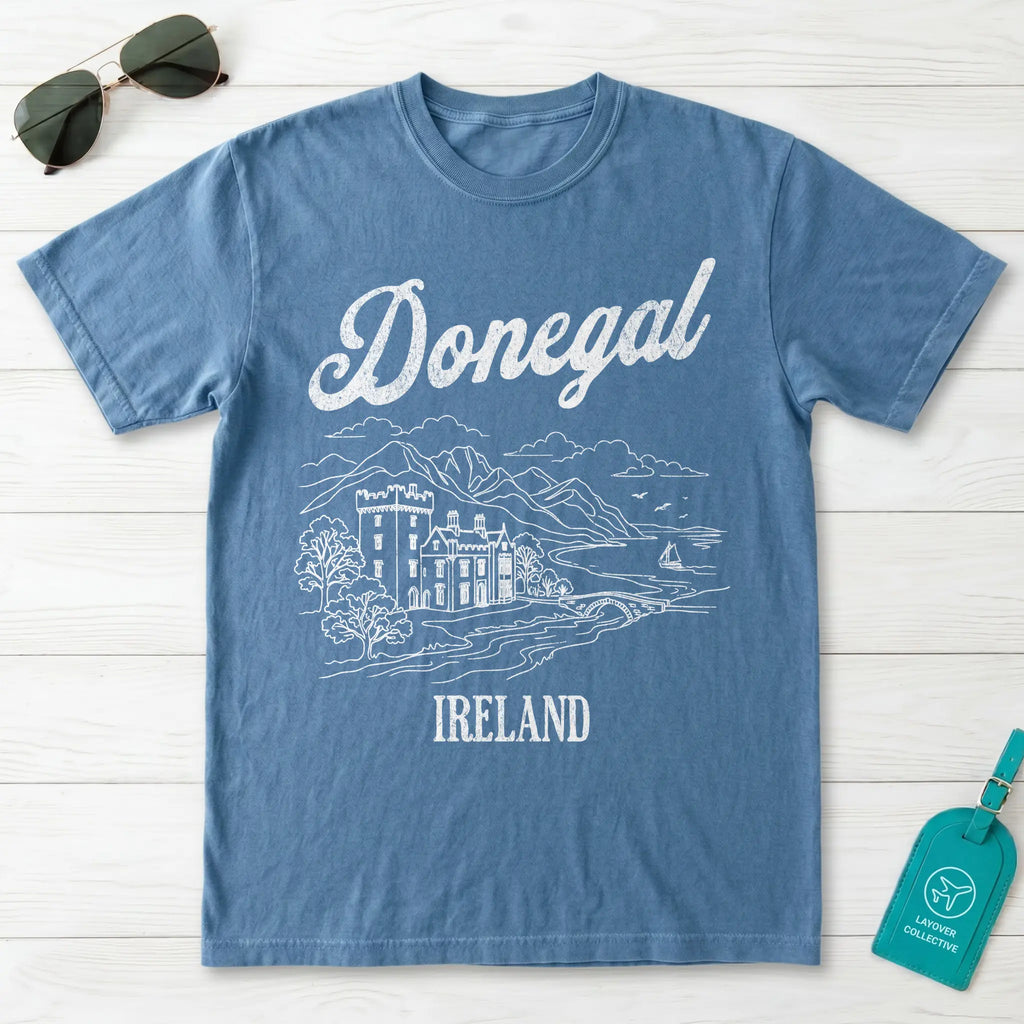 Donegal Ireland Castle Line Art T-Shirt
