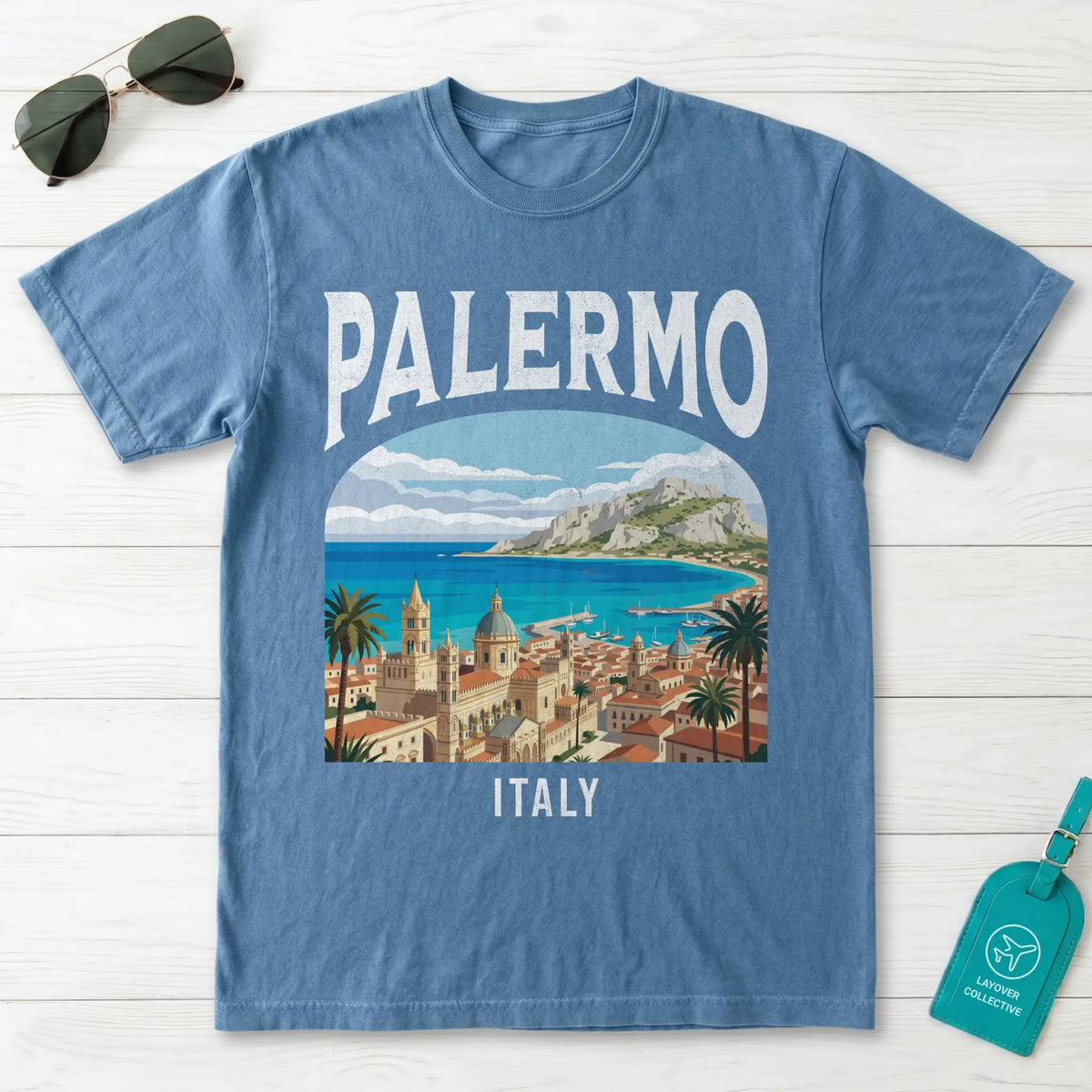 Palermo Italy Vintage Travel Poster T-Shirt