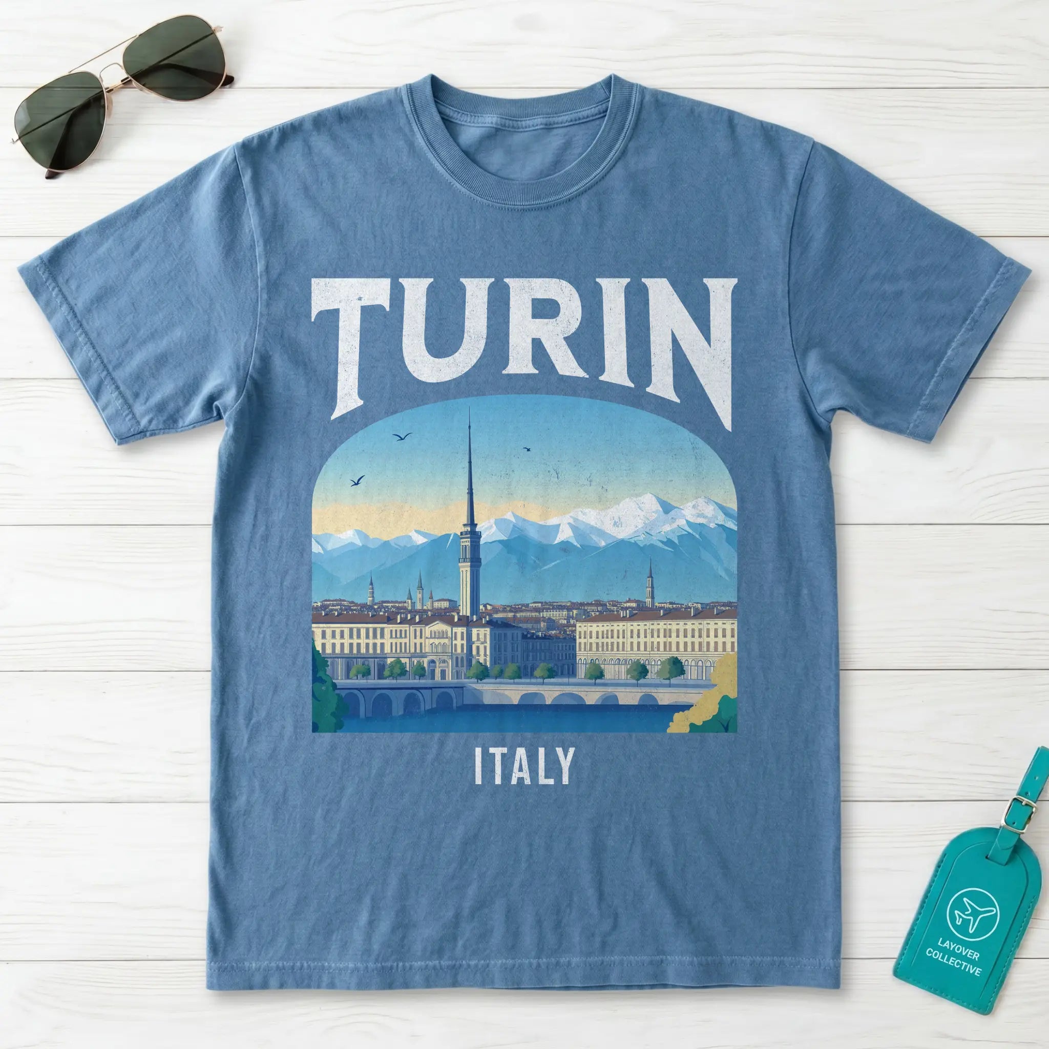 Turin taly Vintage Travel Poster T-Shirt
