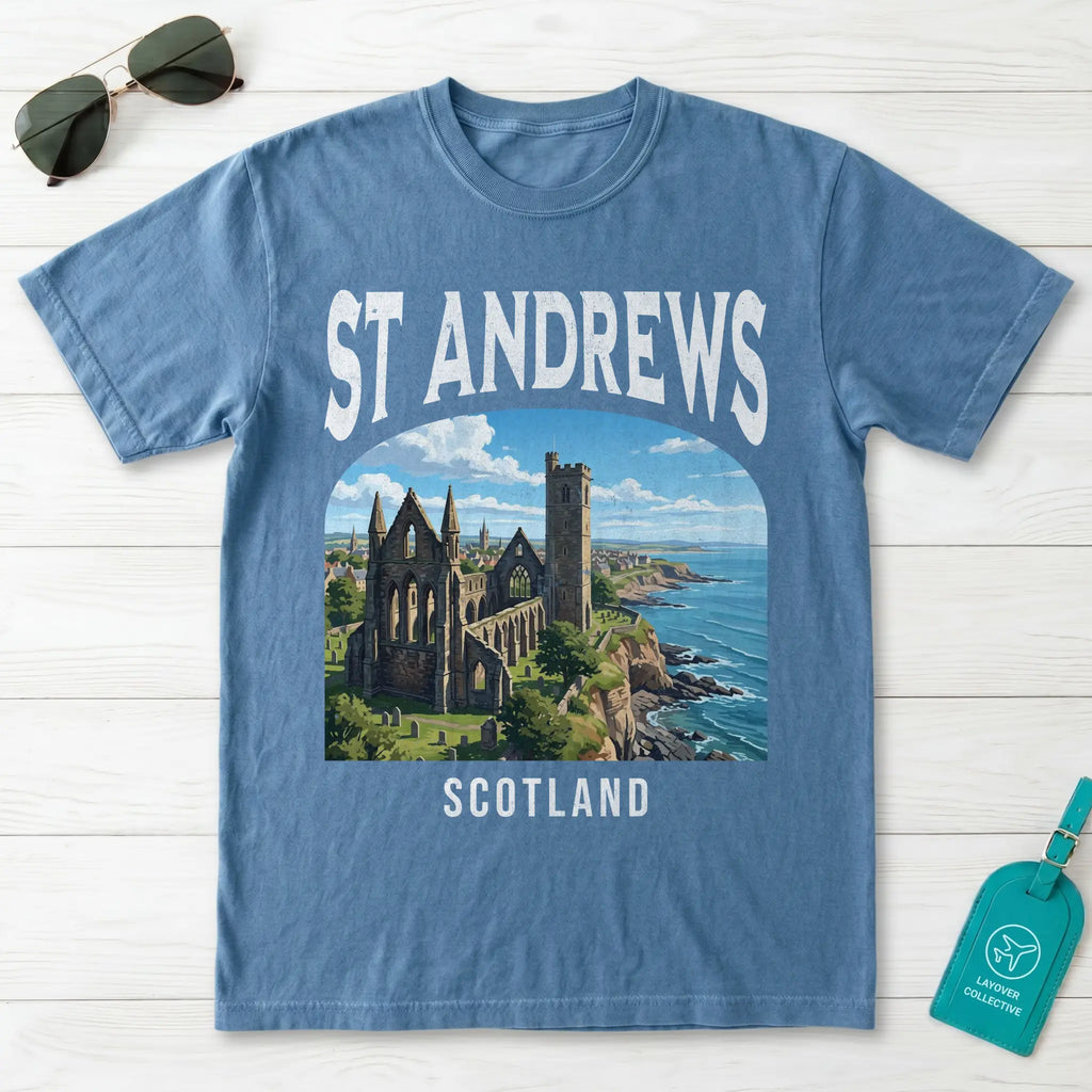 St Andrews Vintage Poster Scotland T-Shirt