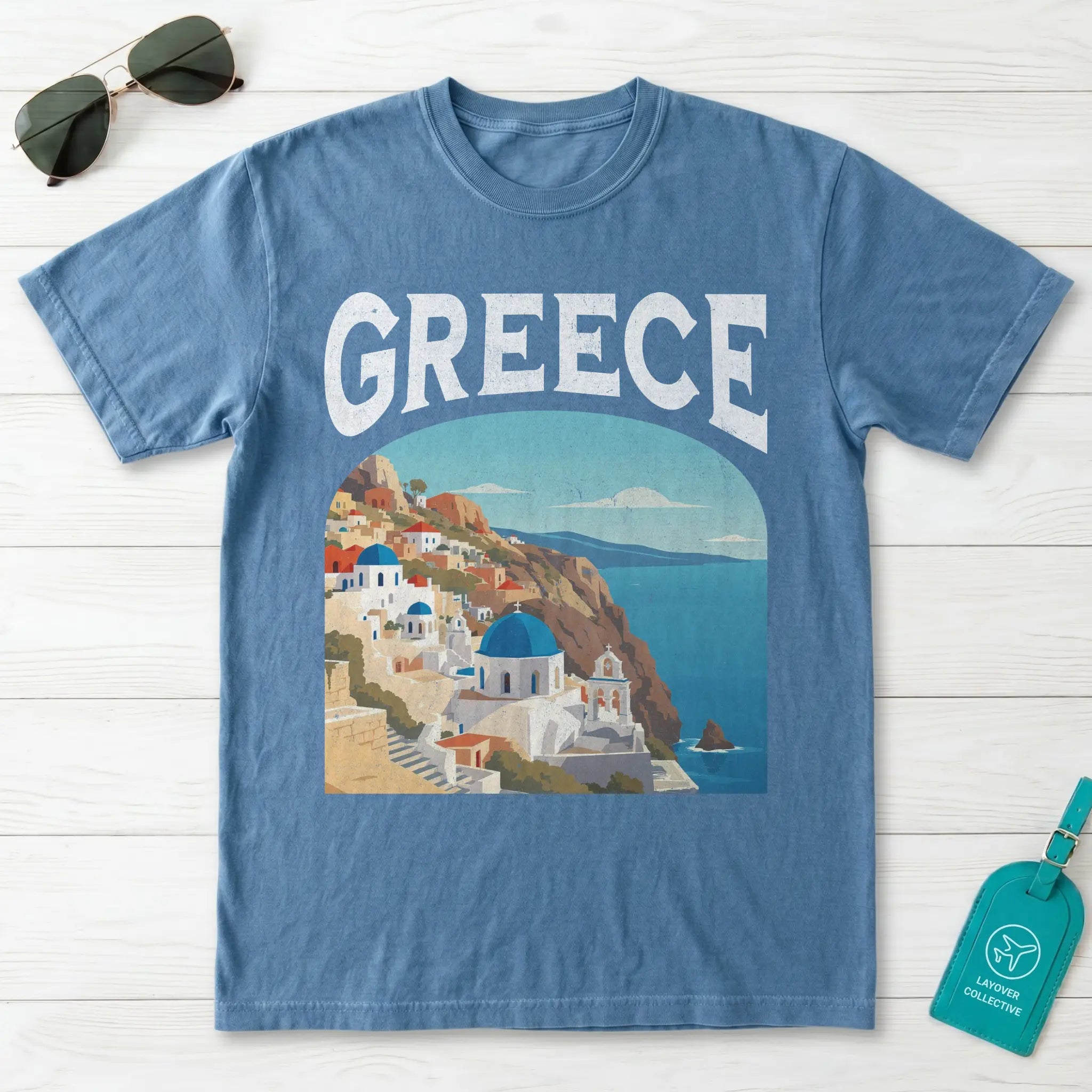 Greece Vintage Travel Poster T-Shirt