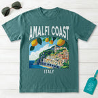 Amalfi Coast Italy Vintage Travel Poster T-Shirt