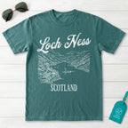 Loch Ness Scotland Line Art T-Shirt