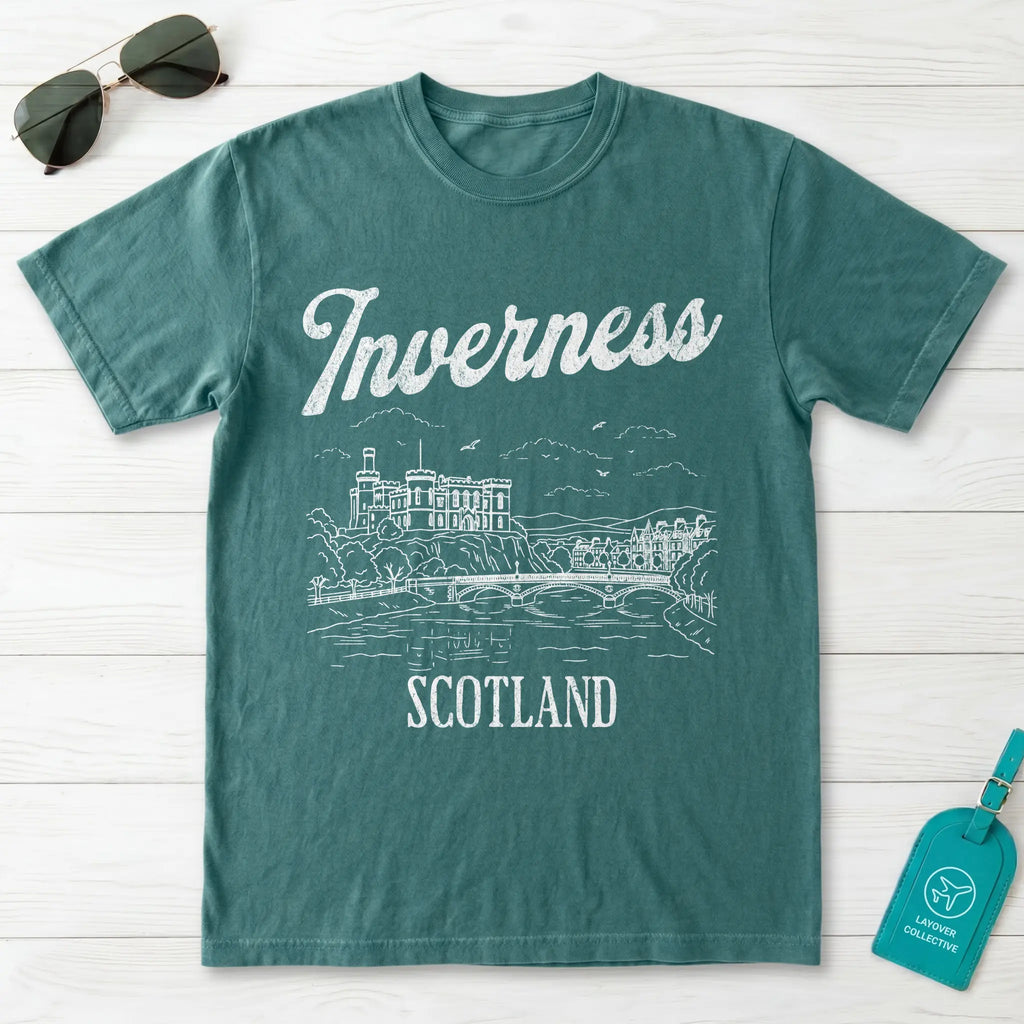 Inverness Scotland Line Art T-Shirt