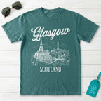 Glasgow Scotland Line Art T-Shirt