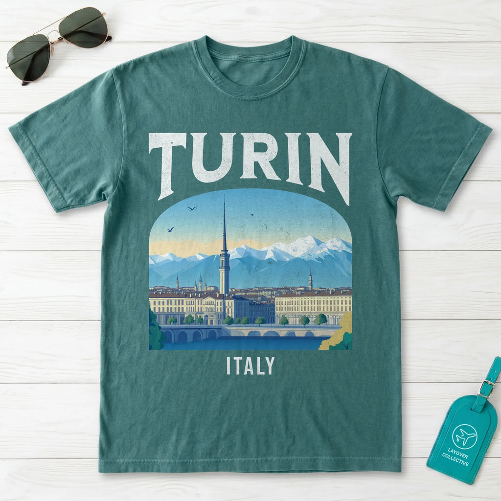 Turin taly Vintage Travel Poster T-Shirt