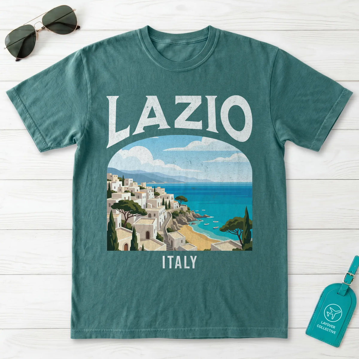 Lazio Italy Vintage Travel Poster T-Shirt