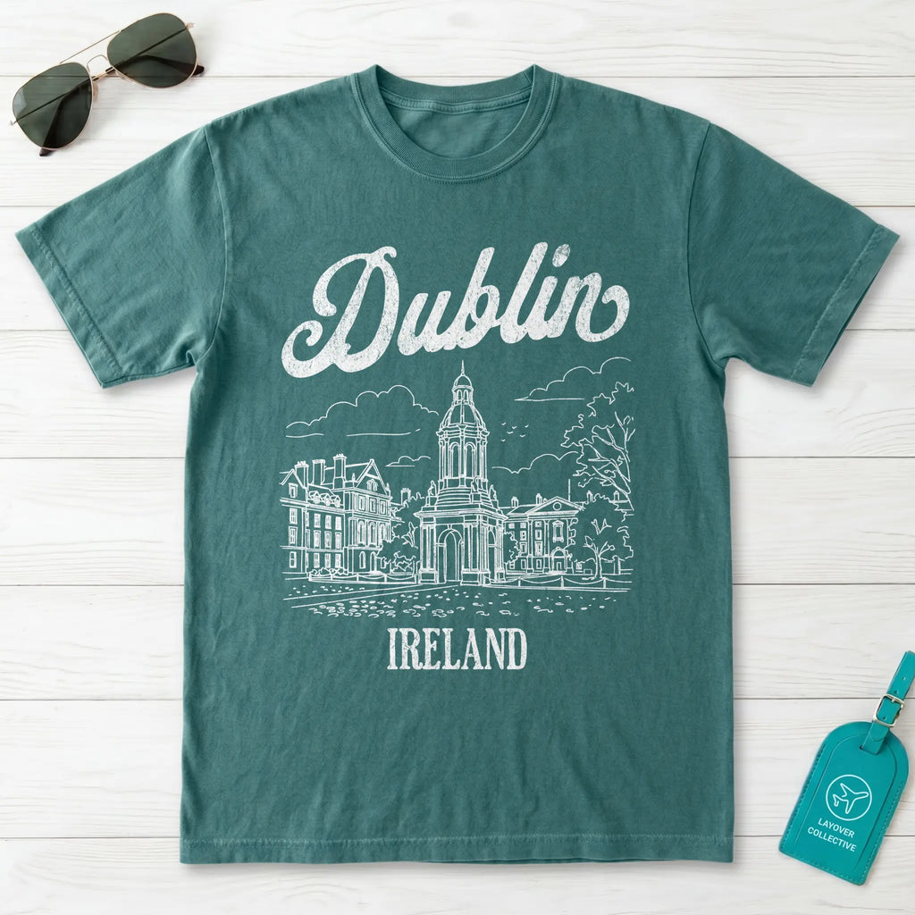 Dublin Ireland Line Art T-Shirt