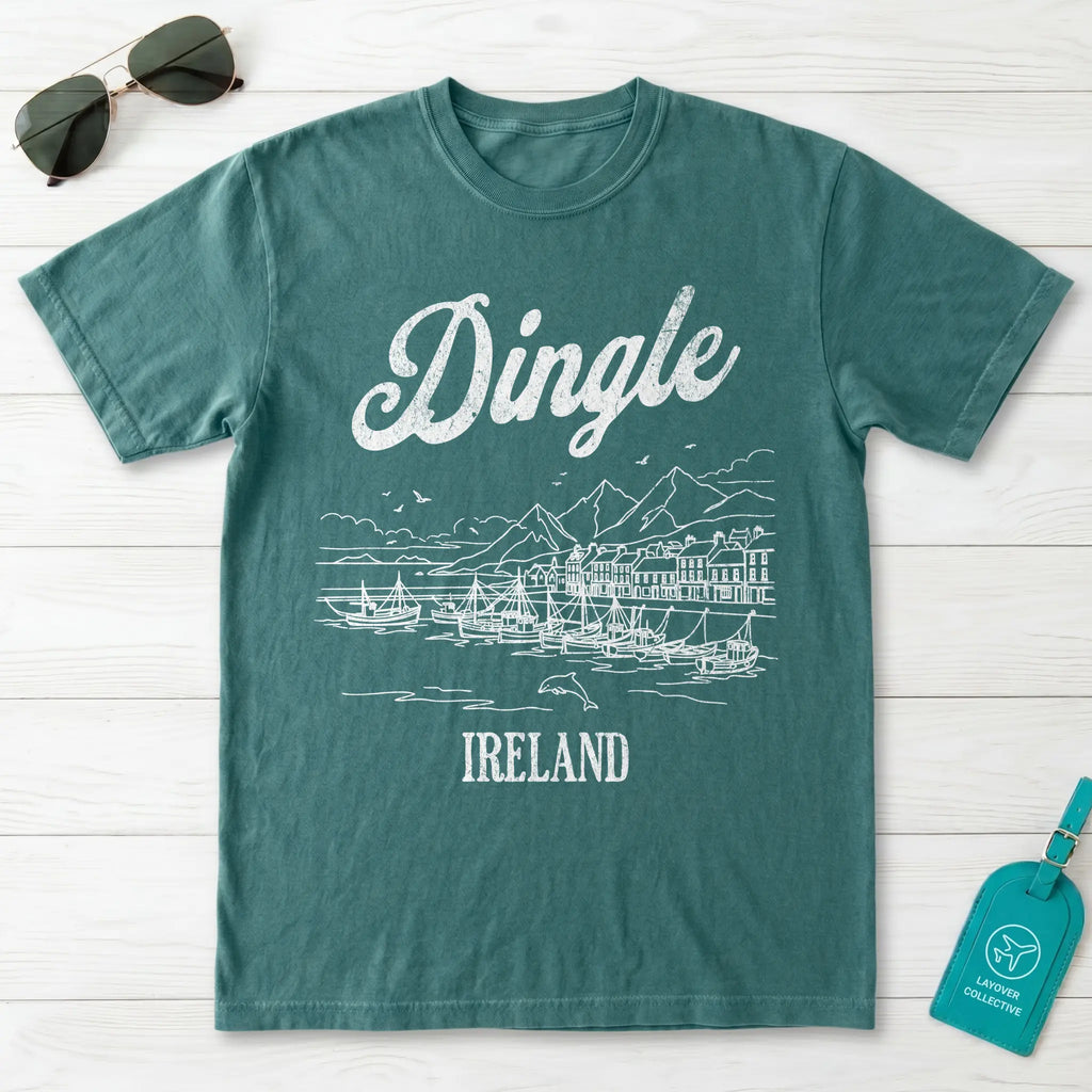 Dingle Ireland Line Art T-Shirt