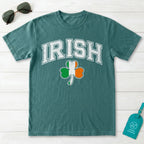 Irish Shamrock Flag Collegiate T-Shirt