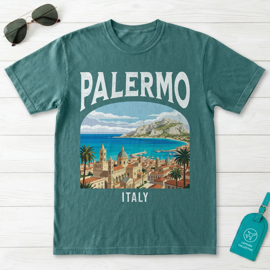 Palermo Italy Vintage Travel Poster T-Shirt