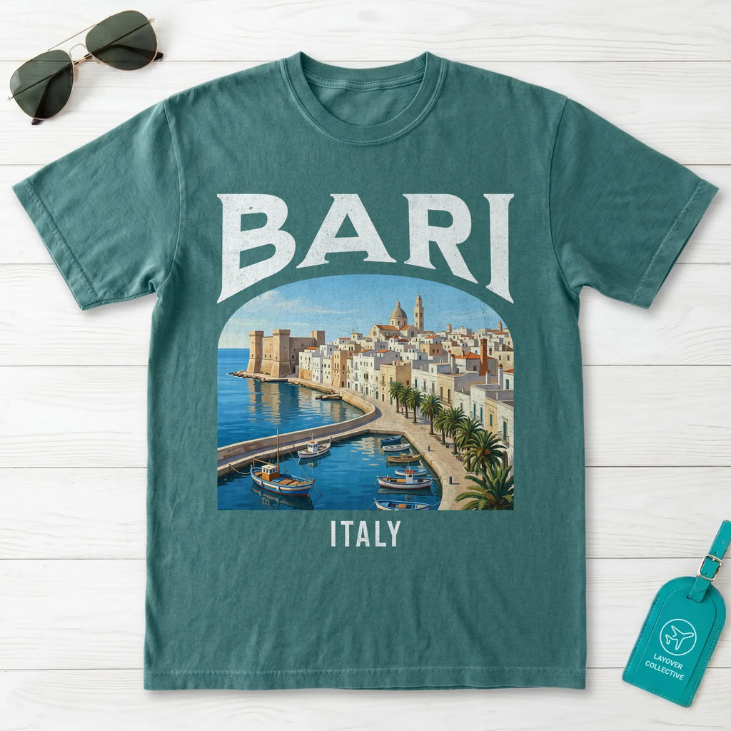 Bari Italy Vintage Travel Poster T-Shirt