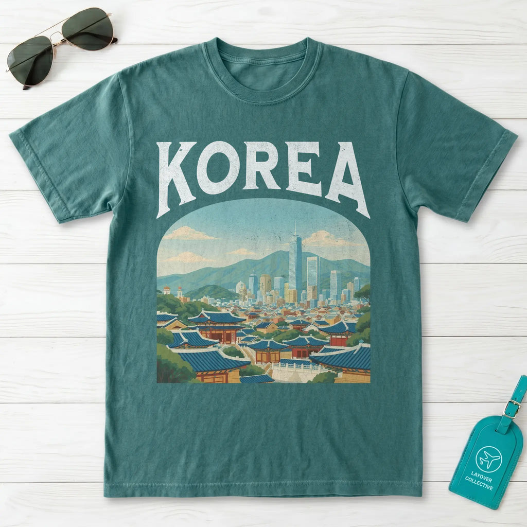 Korea Vintage Travel Poster T-Shirt