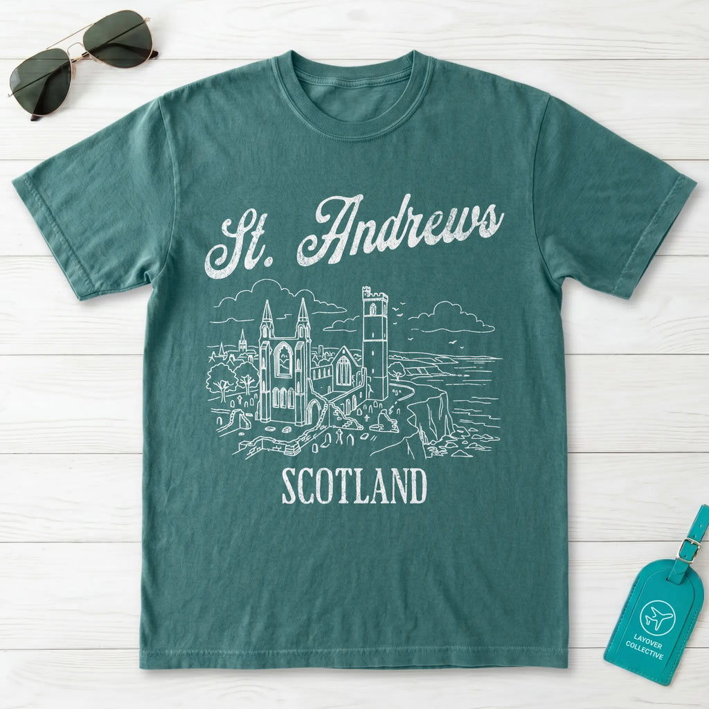 St. Andrews Scotland Line Art T-Shirt