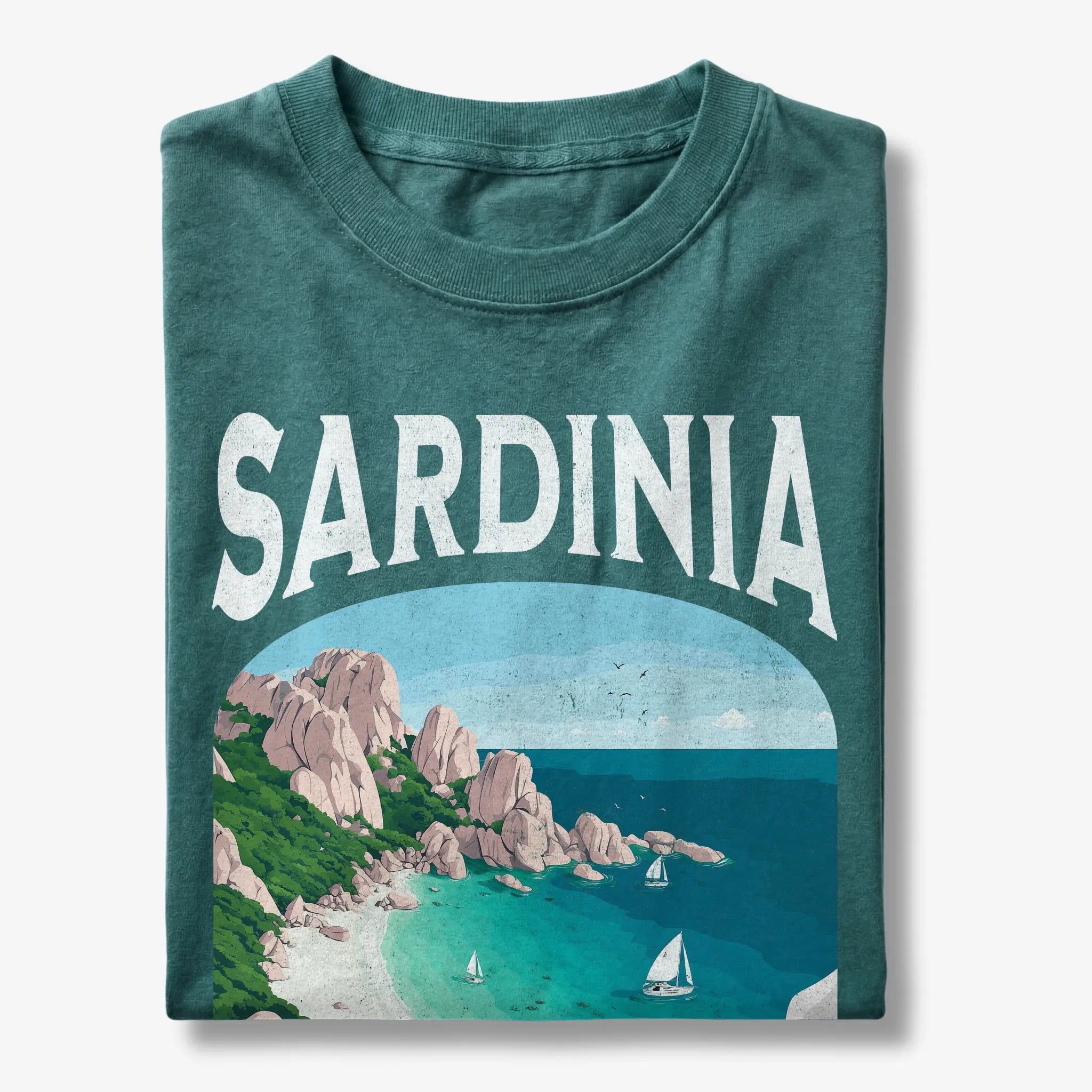 Sardinia Italy Vintage Travel Poster T-Shirt