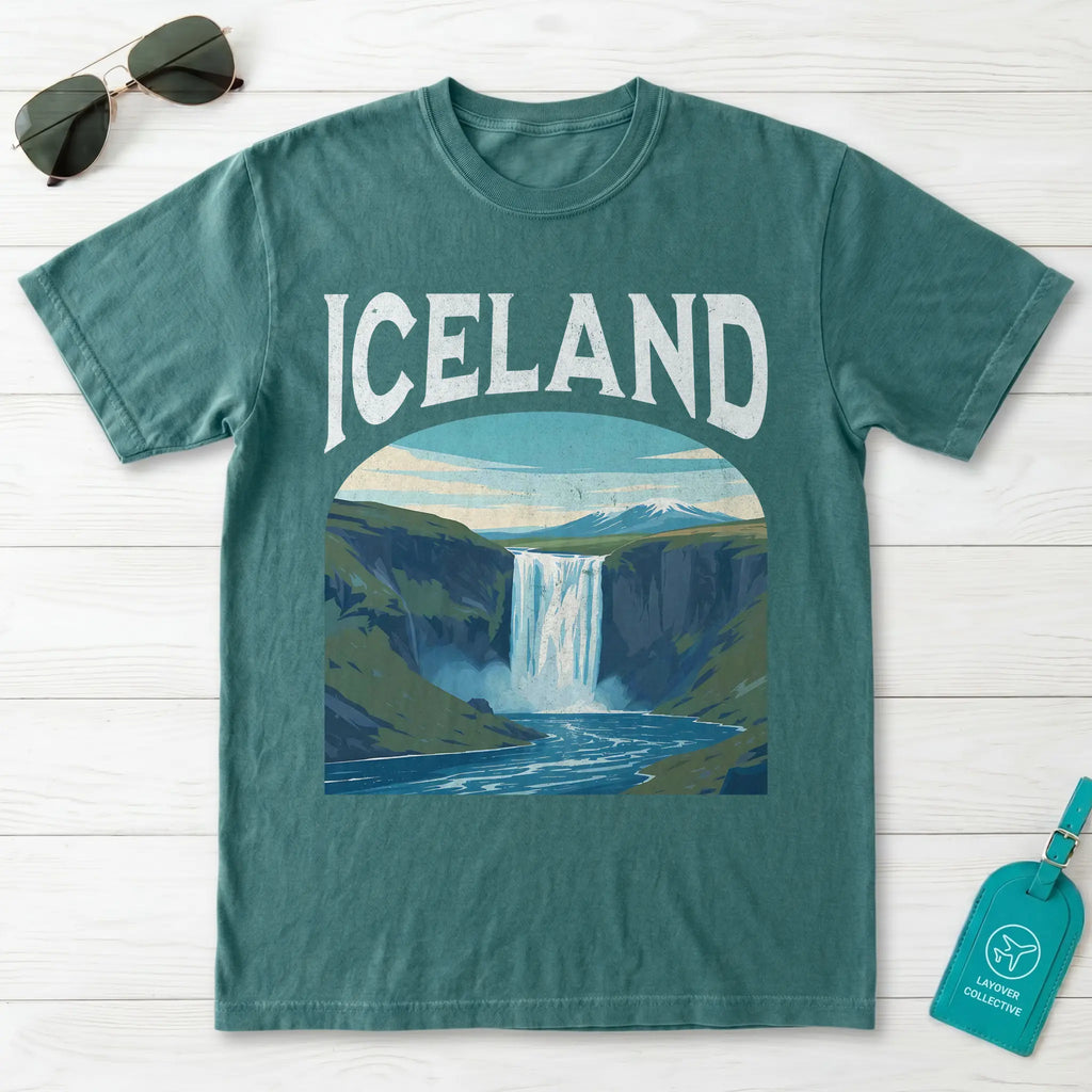 Iceland Vintage Travel Poster T-Shirt