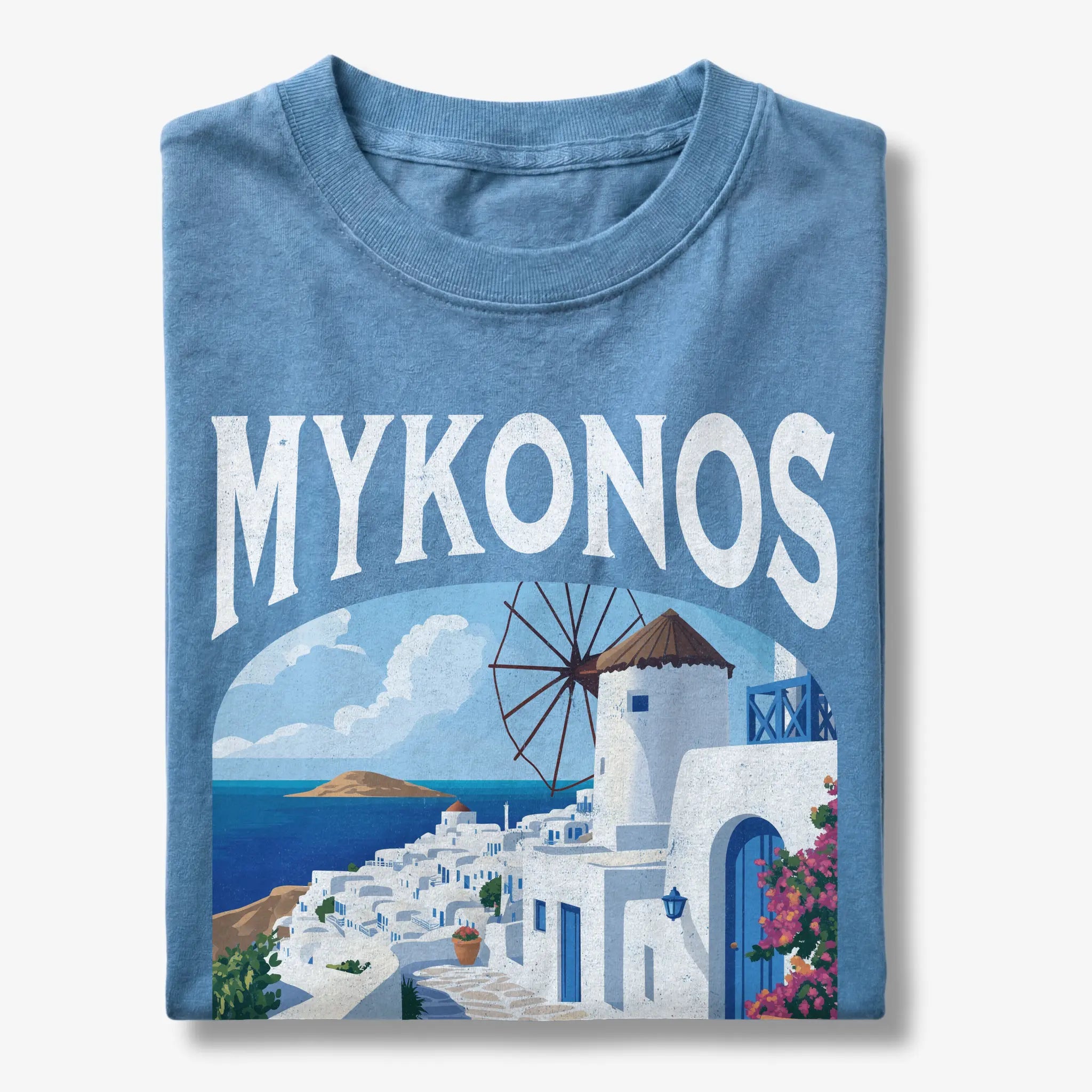 Mykonos Greece Vintage Travel Poster T-Shirt