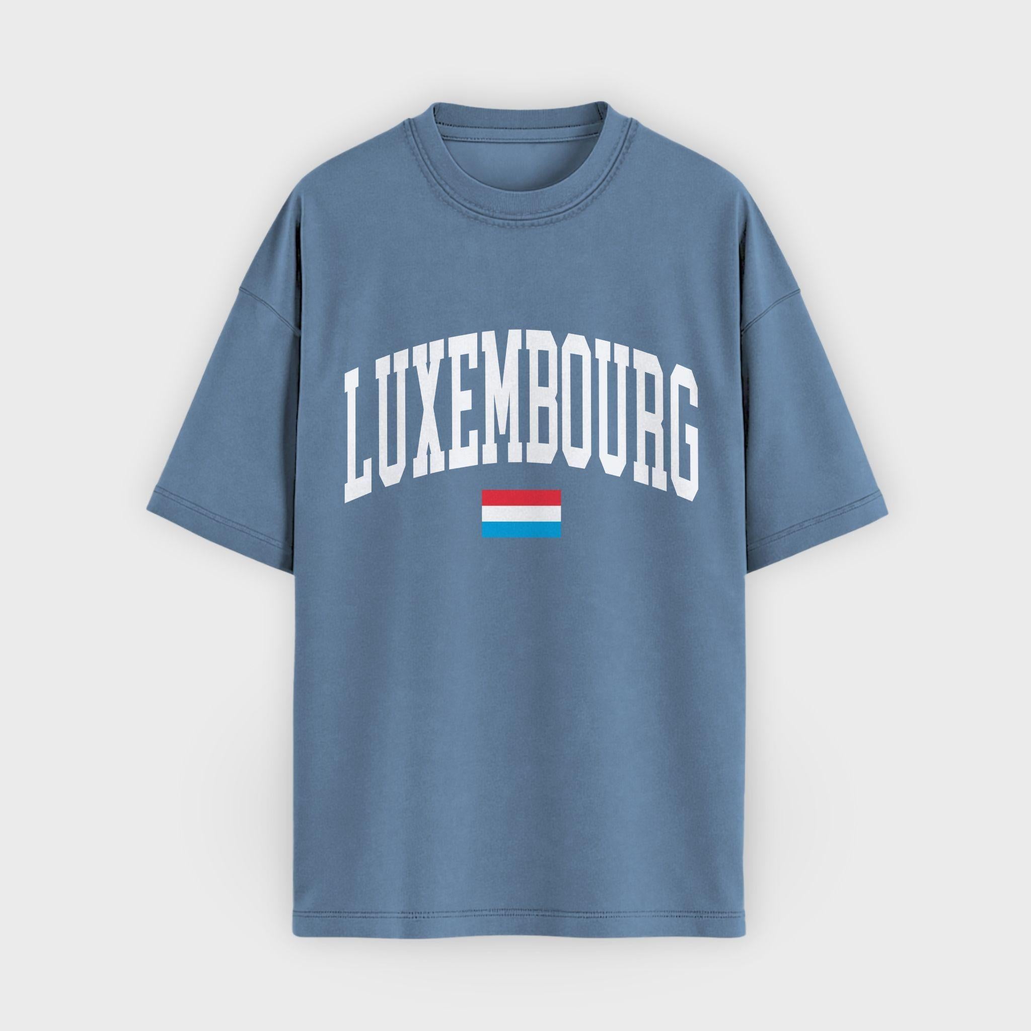 Luxembourg Collegiate Flag T-Shirt