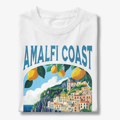 Amalfi Coast Italy Vintage Travel Poster T-Shirt