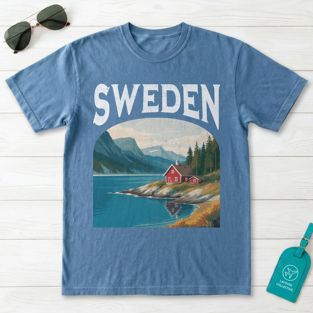 Sweden Vintage Travel Poster T-Shirt