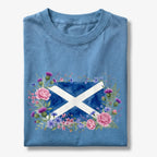 Scotland Saltire Floral Botanical T-Shirt