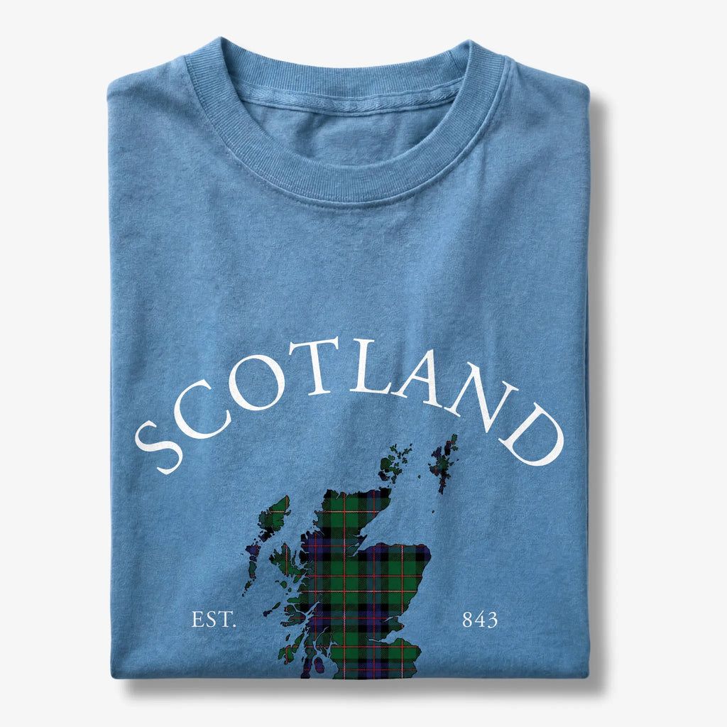 Scotland Tartan Map T-Shirt