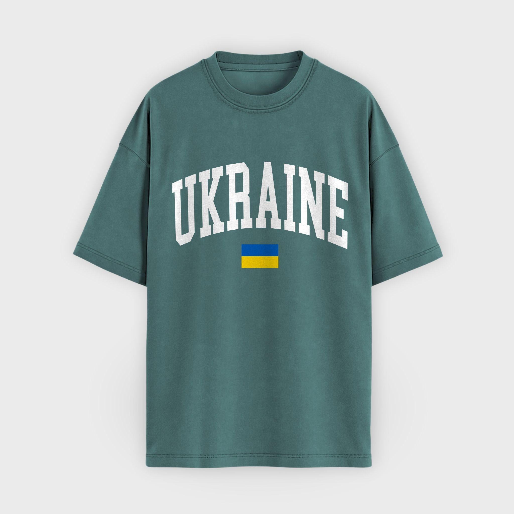 Ukraine Collegiate Flag T-Shirt