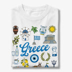 Greece Icons Graphic T-Shirt