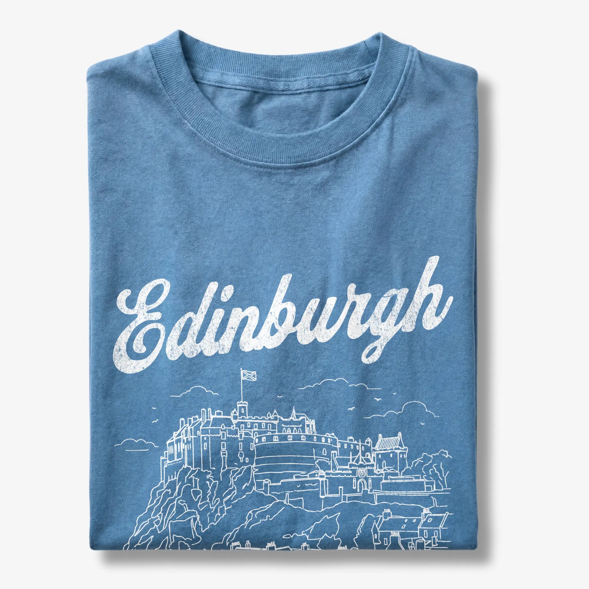 Edinburgh Castle Scotland Line Art T-Shirt