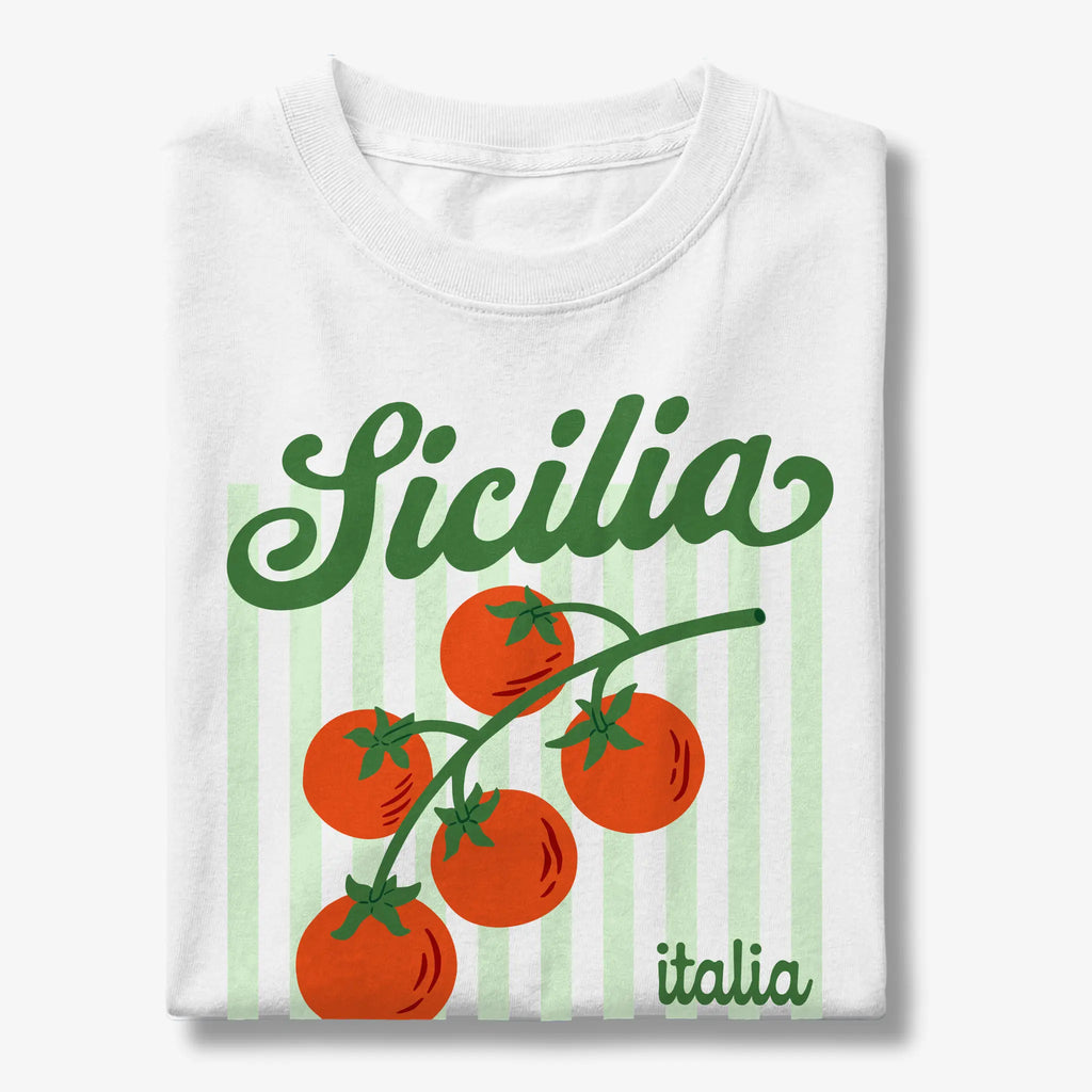 Sicilia Italia Tomato La Dolce Vita Sicily Graphic T-Shirt