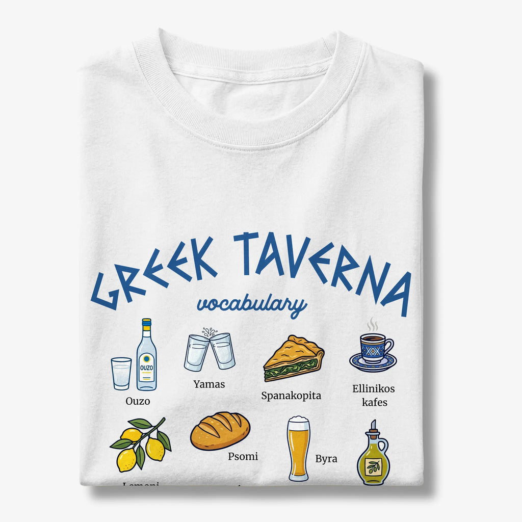 Greek Taverna Vocabulary T-Shirt
