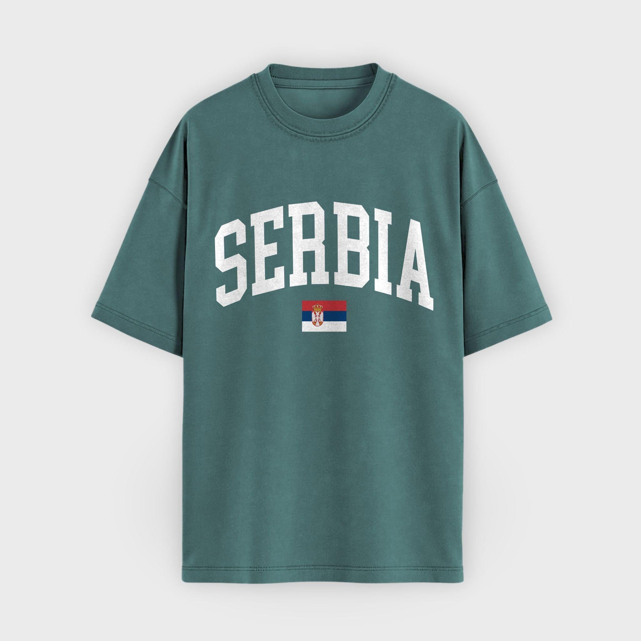 Serbia Collegiate Flag T-Shirt