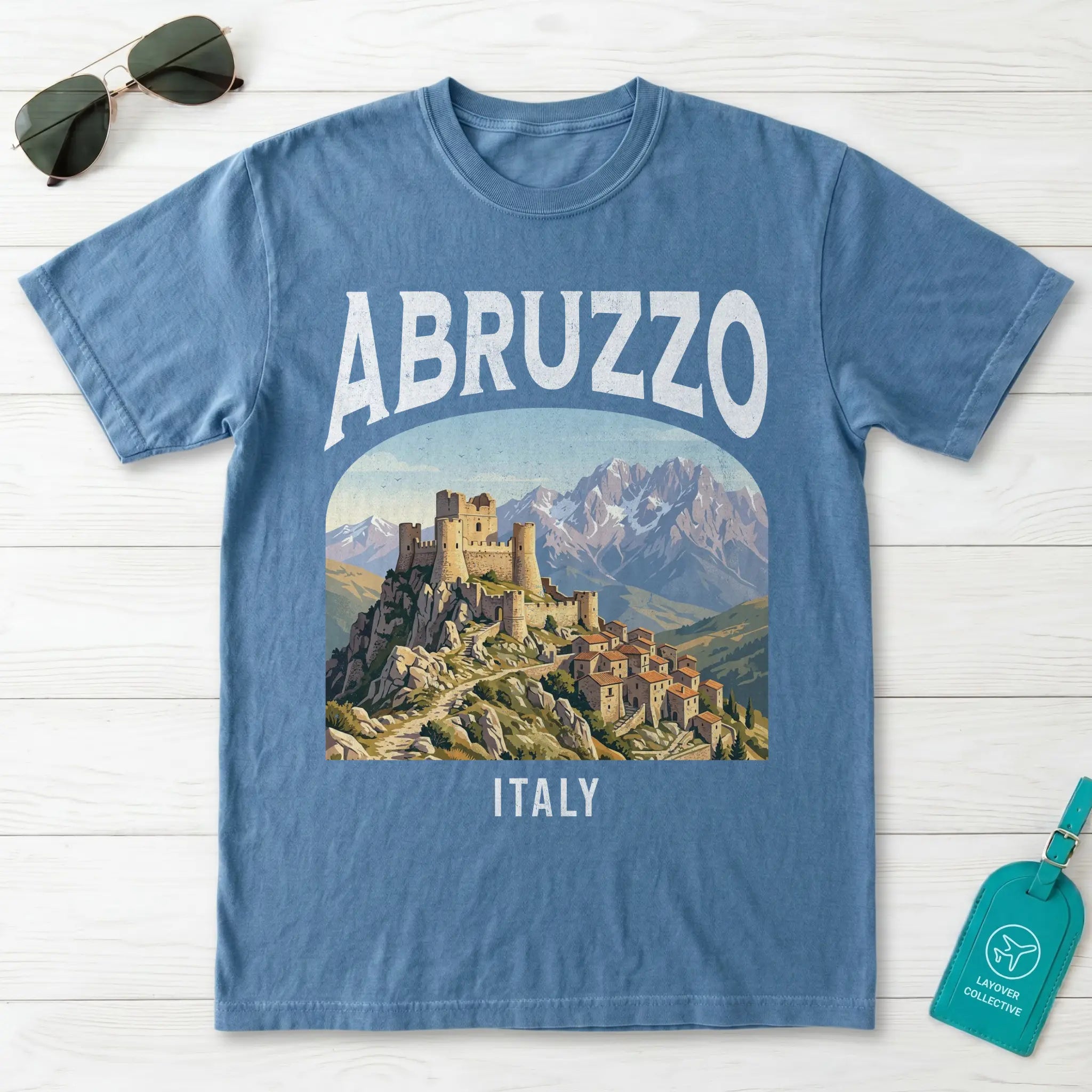 Abruzzo Italy Vintage Travel Poster T-Shirt