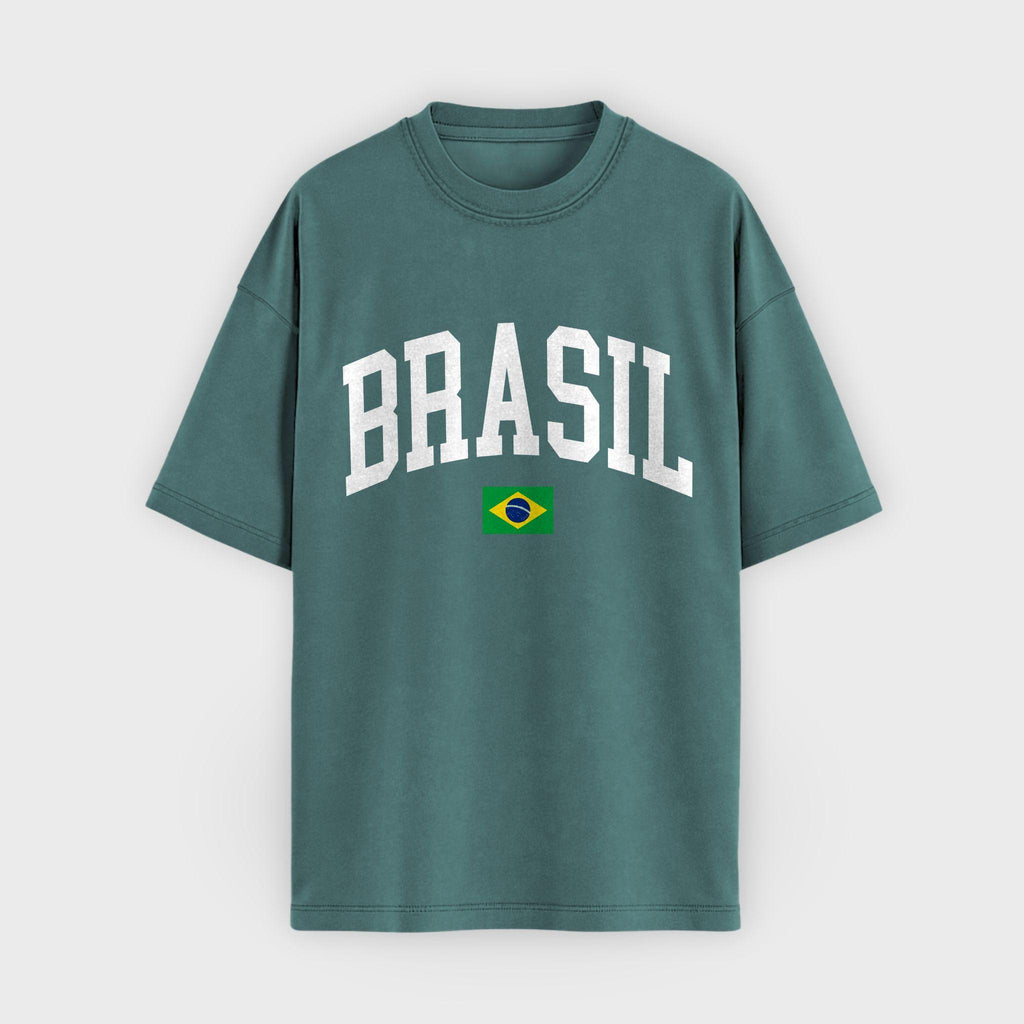 Brasil Collegiate Flag T-Shirt