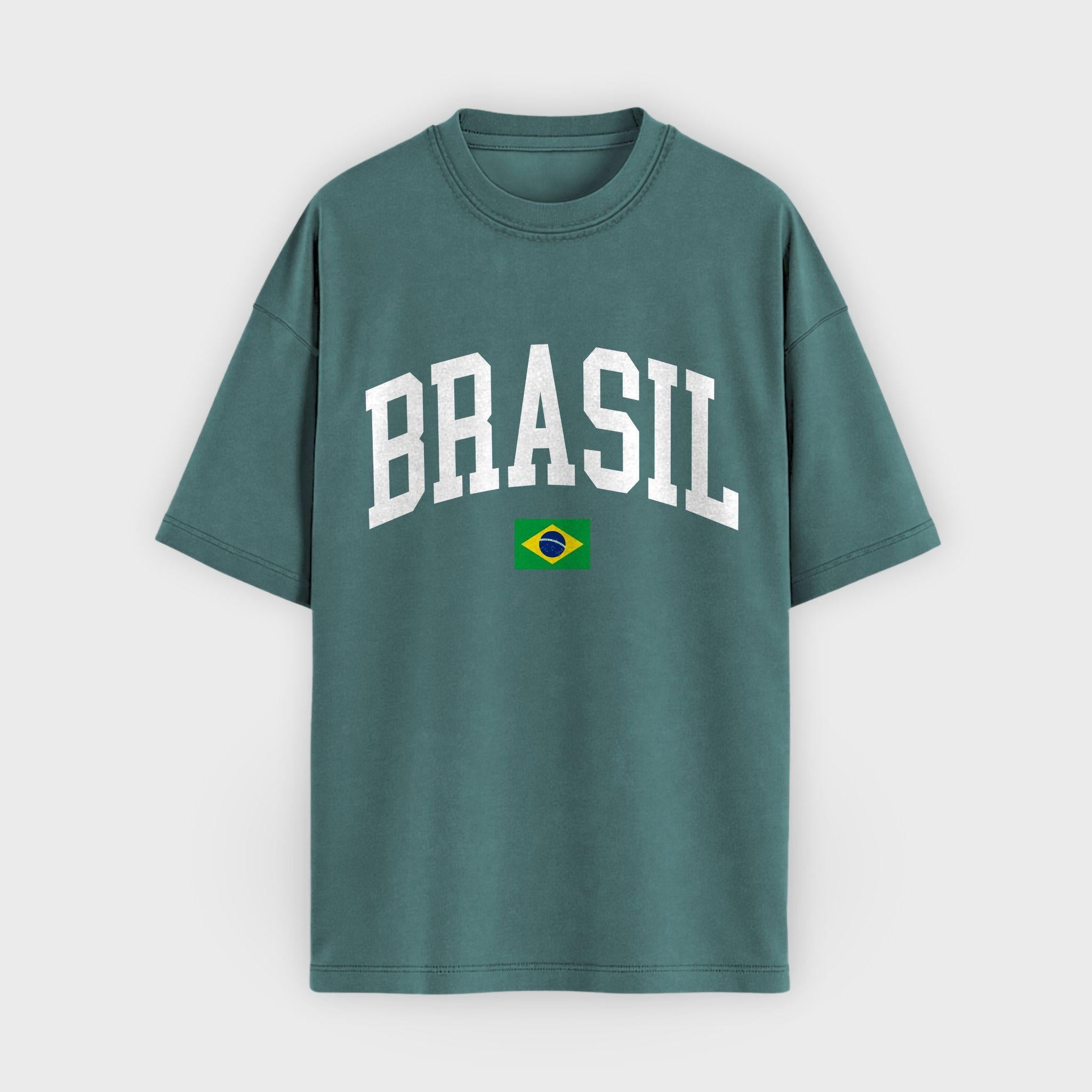 Brasil Collegiate Flag T-Shirt