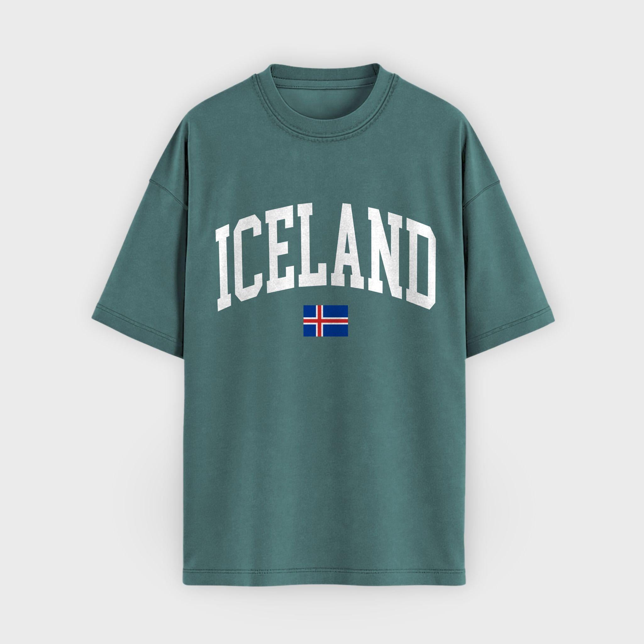 Iceland Collegiate Flag T-Shirt