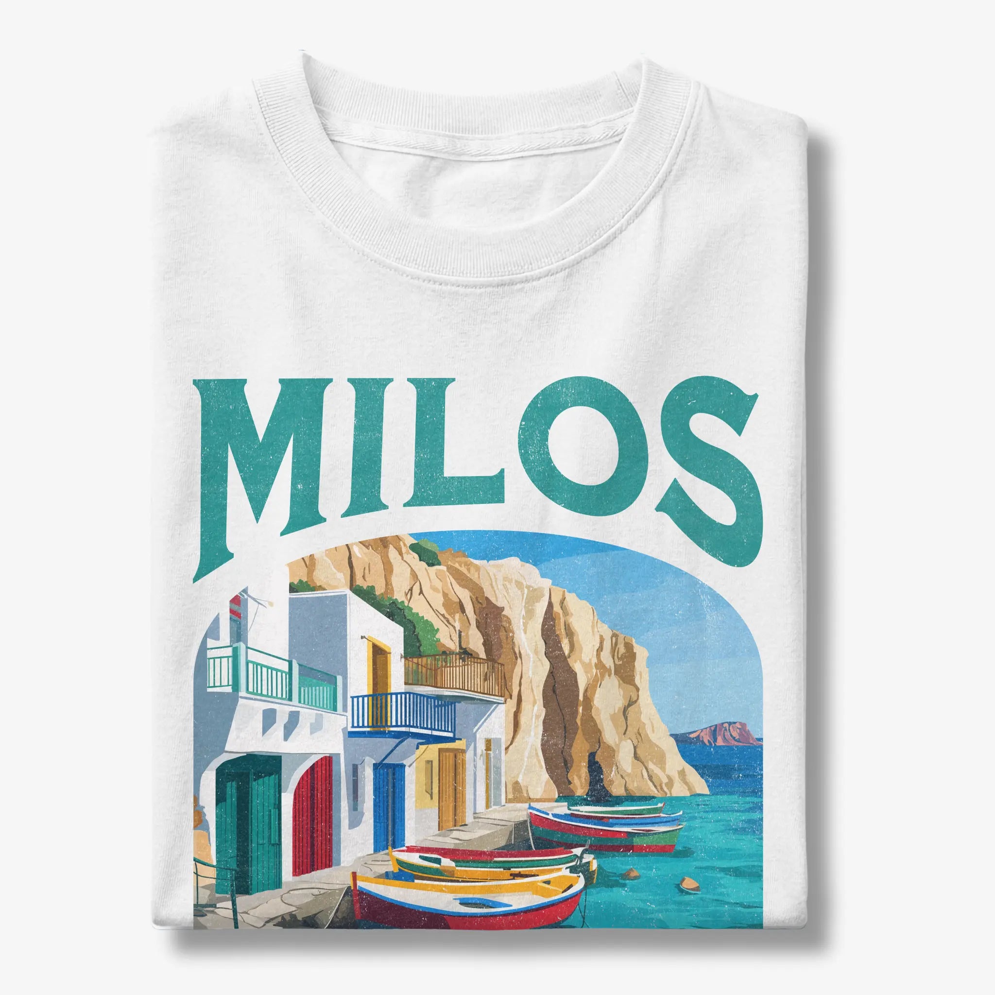 Milos Greece Vintage Travel Poster T-Shirt