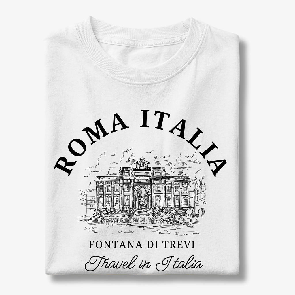 Trevi Fountain Vintage Sketch T-Shirt