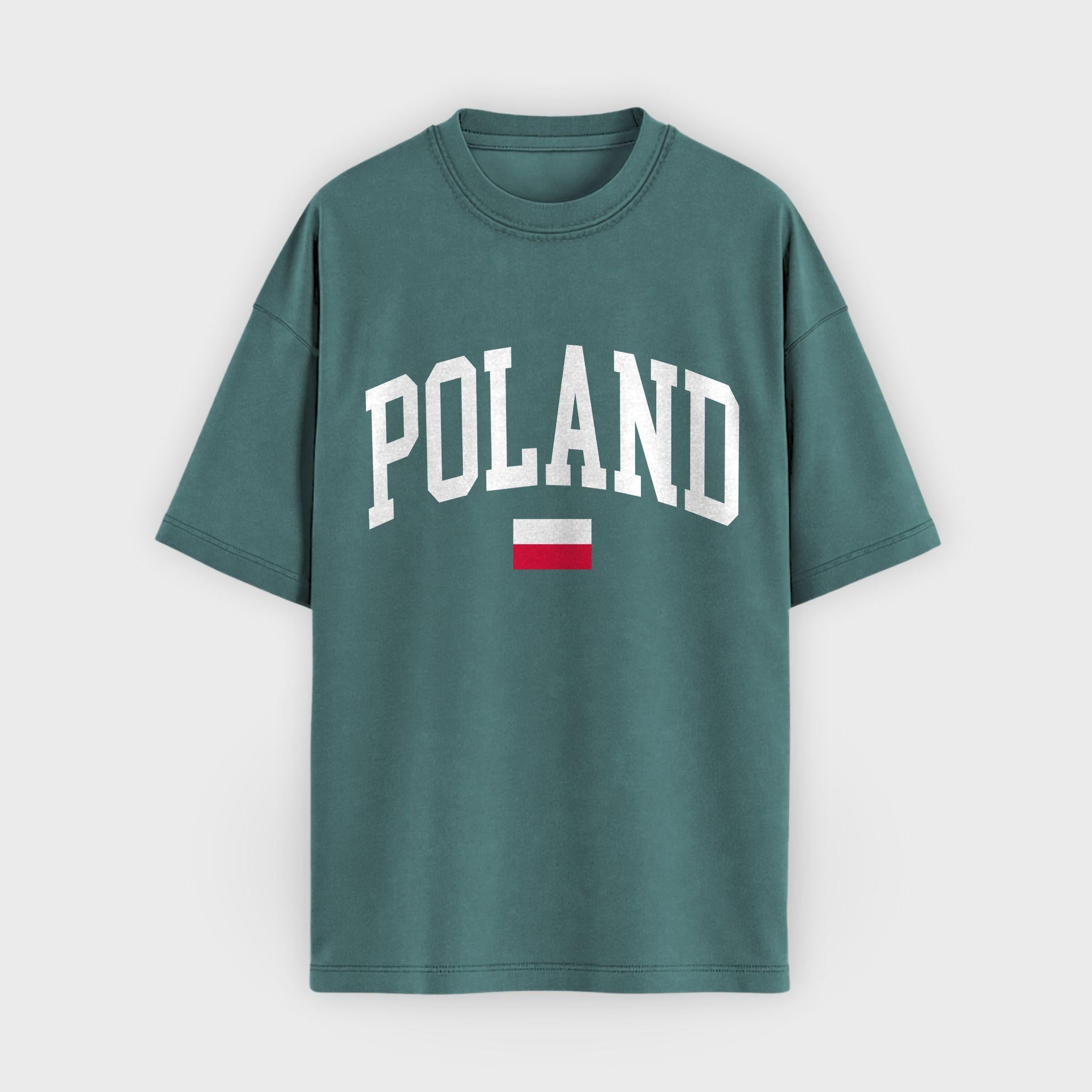 Poland Collegiate Flag T-Shirt