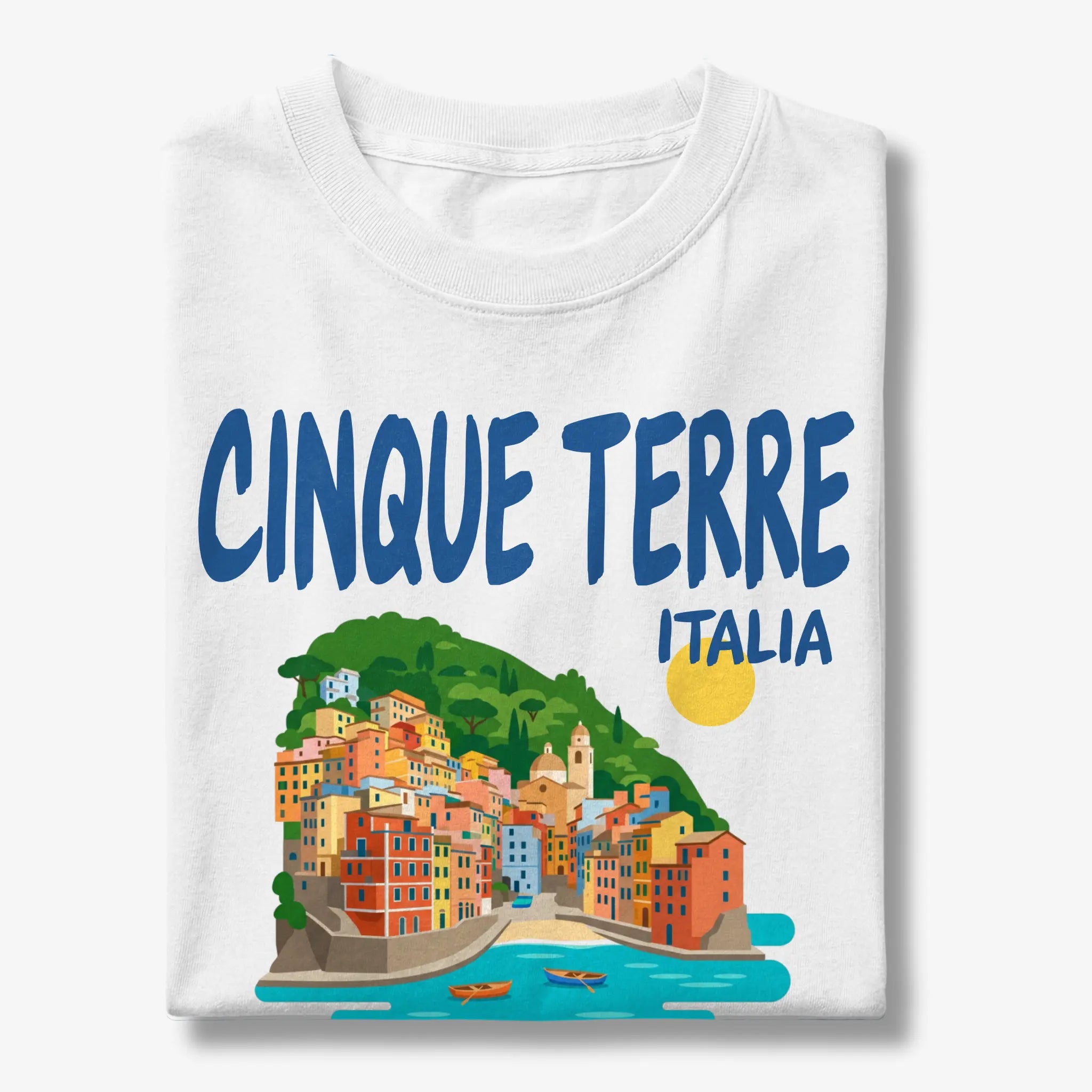 Cinque Terre Italia Perla della Liguria Coastal Village Graphic T-Shirt