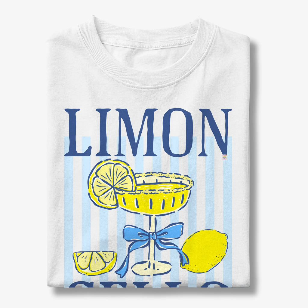 Limoncello Italian Cocktail Lemon Bow Graphic T-Shirt
